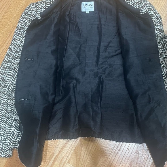 ARMANI Collezioni Blazer tweed silk lined Excellent Size 6 Stunning Made Italy - Picture 9 of 12